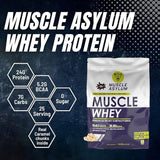 Muscle Asylum Premium Whey Protein 1kg l 24g Protein/Serving For Muscle Building & Recovery, 25 Servings