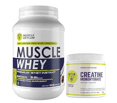 Muscle Whey Protein 1kg and creatine Unflavoured 250g