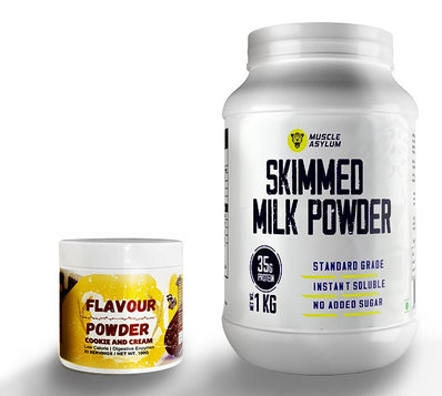 Muscle Asylum Skimmed Milk Powder and Flaoured Powder 1 KG