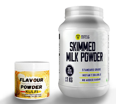 Muscle Asylum Skimmed Milk Powder and Flaoured Powder 1 KG