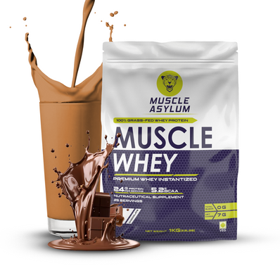 Muscle Asylum Premium 1kg Whey Protein Blend - 24g Protein Per Serving For Muscle Building & Recovery,25 Servings