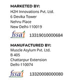 Muscle Asylum- Muscle Whey 100% Whey Protein - 24g Protein, 5.29g BCAA - Double Chocolate (29 Servings) - 1 Kg (2.2Lbs) & Muscle Asylum Pre-Workout - 30 Servings, 180gm (FRUIT PUNCH)