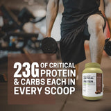 Muscle Asylum Critical Protein With Oats Complex 1.5KG (Double Chocolate) l 24G Of Protein & Carbs/Serving For Muscle Building & Recovery, 25 Servings