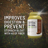 Muscle Asylum Critical Protein With Oats Complex 1.5KG (Double Chocolate) l 24G Of Protein & Carbs/Serving For Muscle Building & Recovery, 25 Servings