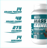 Muscle Asylum- Muscle Mass Anabolic Gainer- 14g Protein, 48g carbs, 275g Calories High Calorie Mass Gainer Weight Gainer Powder